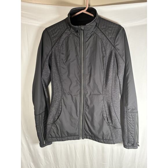 Lululemon Jacket Womens 8 Black Full Zip Rebel Runner Quilted Thumbholes LW4E34S - Picture 3 of 10